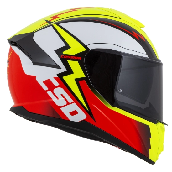 CASSIDA GT 2.1 Flash, přilba Integral (žlutá fluo/červená fluo/černá/bílá)
