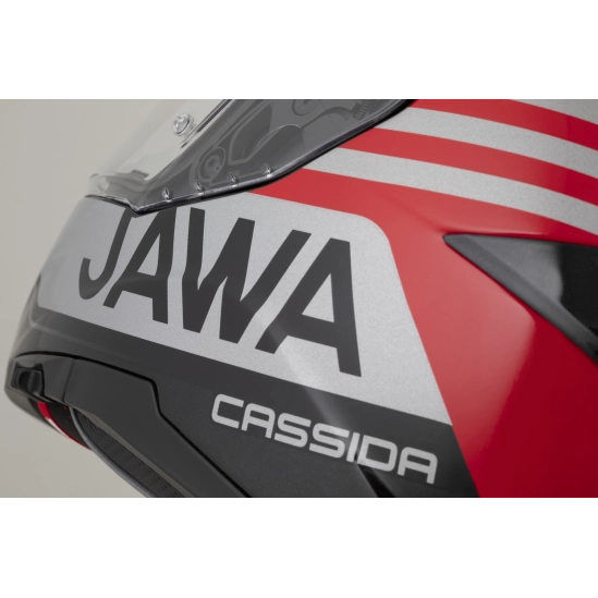 CASSIDA GT 2.1 Jawa Sport, přilba Integral (černá/červená perleť/stříbrná)