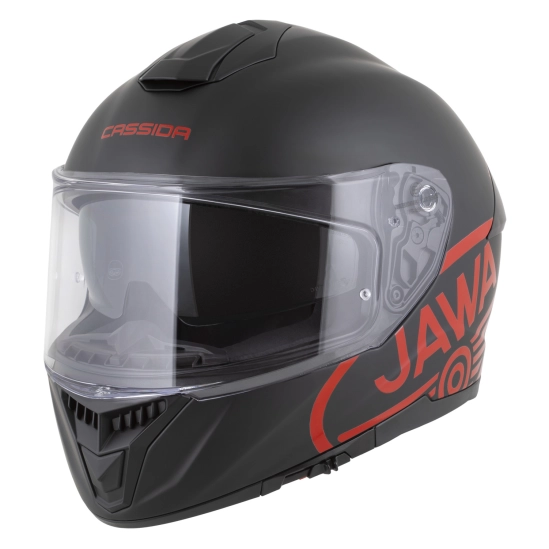 CASSIDA GT 2.1 Jawa Solid, přilba Integral (černá mat/červená lesk)