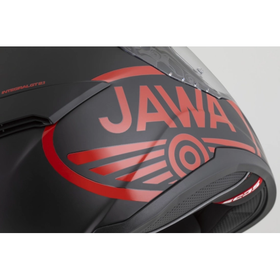 CASSIDA GT 2.1 Jawa Solid, přilba Integral (černá mat/červená lesk)