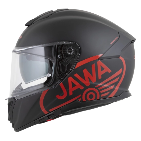 CASSIDA GT 2.1 Jawa Solid, přilba Integral (černá mat/červená lesk)