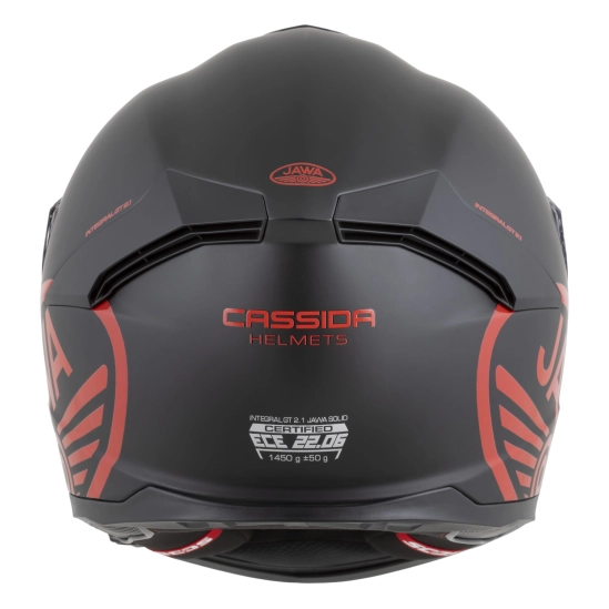 CASSIDA GT 2.1 Jawa Solid, přilba Integral (černá mat/červená lesk)