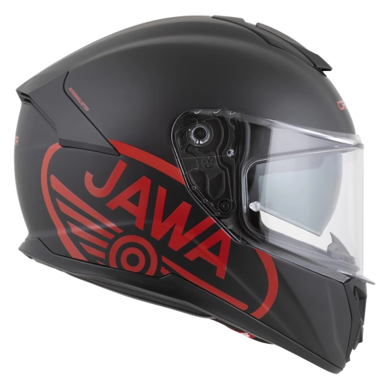 CASSIDA GT 2.1 Jawa Solid, přilba Integral (černá mat/červená lesk)