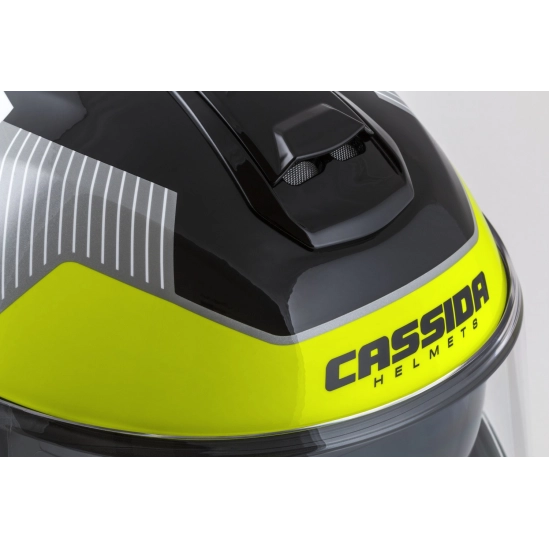 CASSIDA Modulo 2.1 Profile, výklopná přilba (bílá/černá/žlutá fluo/šedá)