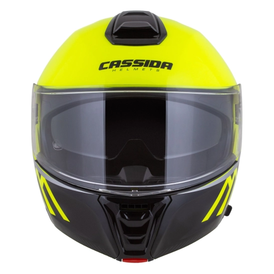 CASSIDA Modulo 2.1 Compass, výklopná přilba (žlutá fluo/černá/stříbrná/červená)