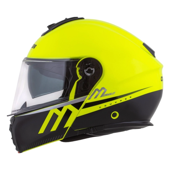 CASSIDA Modulo 2.1 Compass, výklopná přilba (žlutá fluo/černá/stříbrná/červená)