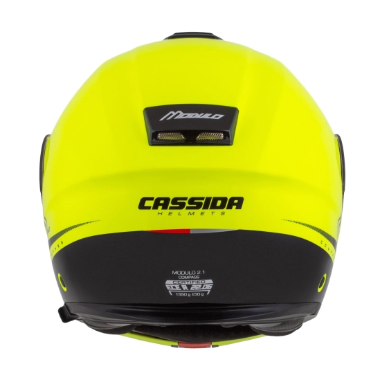 CASSIDA Modulo 2.1 Compass, výklopná přilba (žlutá fluo/černá/stříbrná/červená)