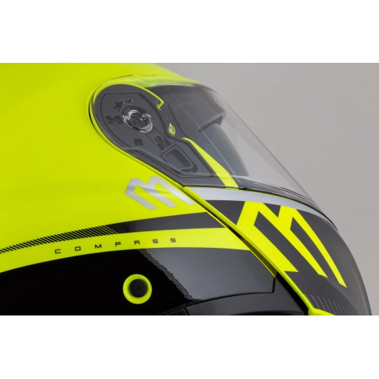 CASSIDA Modulo 2.1 Compass, výklopná přilba (žlutá fluo/černá/stříbrná/červená)