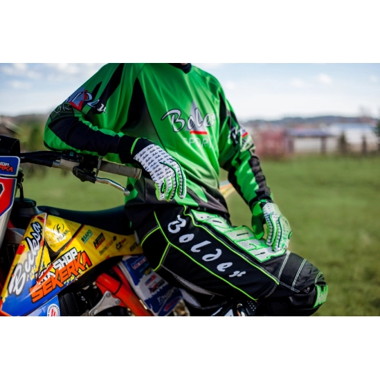 BOLDER 38 Kalhoty Motocross černo - zelená