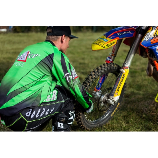 BOLDER 38 Kalhoty Motocross černo - zelená