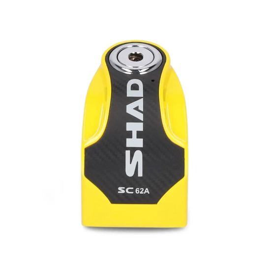 SHAD C0S6203A SC62A Zámek na kotouč s alarmem, žlutý, průměr čepu 10mm