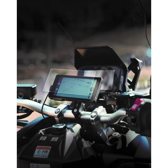 Interphone displej RideSync – Zrcadlení na motorku s ochranným sklem