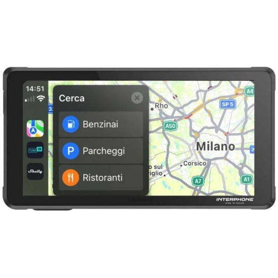 Interphone displej RideSync 5,5' - Apple CarPlay a Android Auto pro motocykly