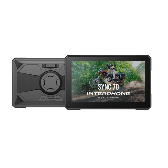 Interphone displej RideSync 70 ESSENTIAL – Zrcadlení na motorku