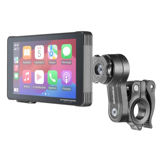 Interphone displej RideSync – Zrcadlení na motorku s ochranným sklem