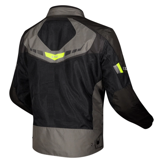 LS2 Garda Air Man Jacket Green Black H-V Yellow