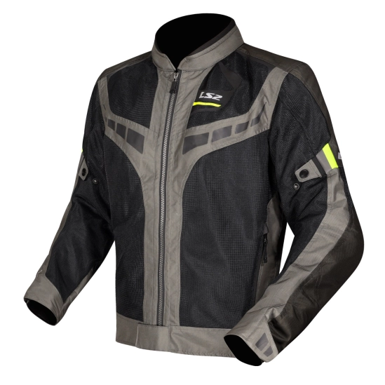 LS2 Garda Air Man Jacket Green Black H-V Yellow