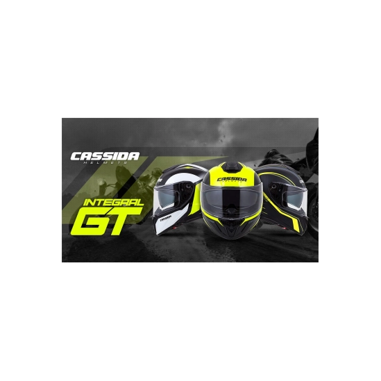 CASSIDA GT 2.0 Reptyl, přilba Integral, černá/žlutá fluo/bílá