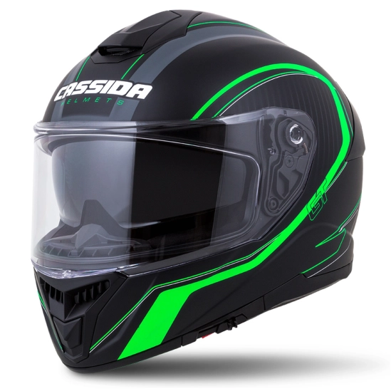 CASSIDA GT 2.0 Reptyl, přilba Integral, černá/zelená/bílá