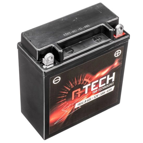 A-TECH baterie 12V, YB5L-B GEL, 5Ah, 65A, bezúdržbová GEL technologie 120x60x130, (aktivovaná ve výrobě)