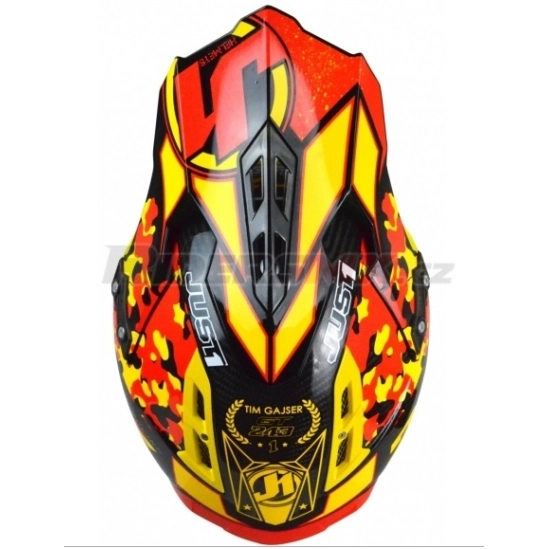 JUST1 J12 TIM GAJSER Kšilt Replica oranžová/žlutá uni