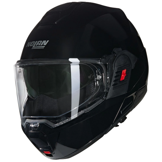 NOLAN N120-1 Classico N-com Black 301 M, překlápěcí přilba