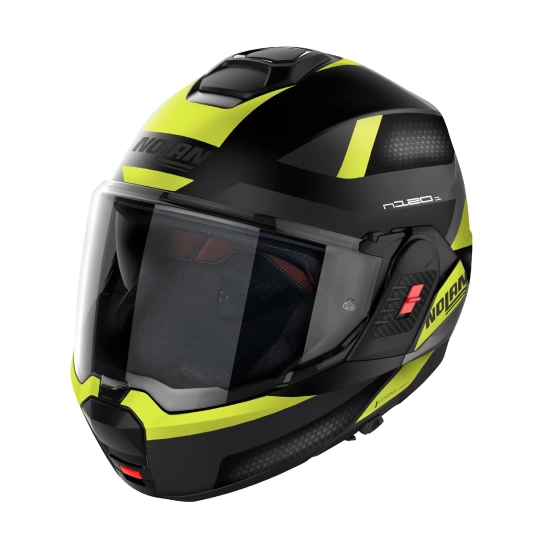 NOLAN N120-1 Subway N-com Flat Black 23 M, překlápěcí přilba