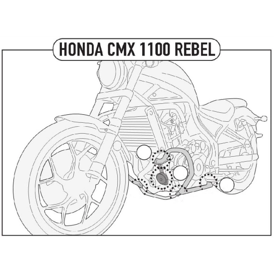 KAPPA KN1194 padací rám HONDA CMX 1100 Rebel (21-22)