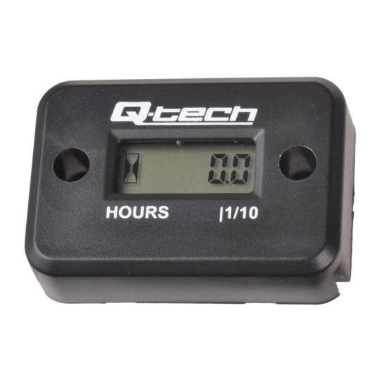 Q-TECH měřič motohodin, černý