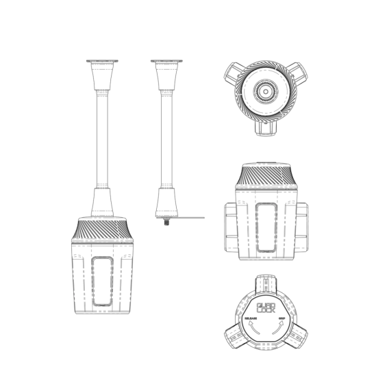 Quad Lock® 360 Cup Holder Mount - Podstavec do držáku nápojů do auta