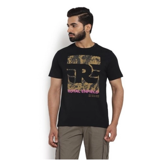 ROYAL ENFIELD TRIČKO AERIAL VIEW T-SHIRT BLACK