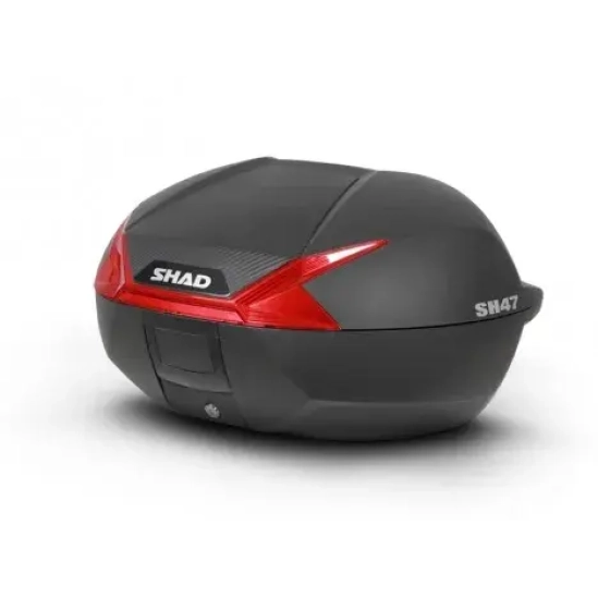 SHAD SH47 D0B47206 černá/červená, vrchní kufr na motorku