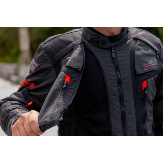 SPARK TRAILMASTER pánská textilní moto bunda, šedá